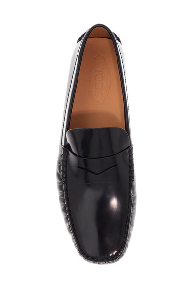 men's black calfskin loafers with elegant insert and rubber sole XXM31L00640U14 NERO | Italystation.com