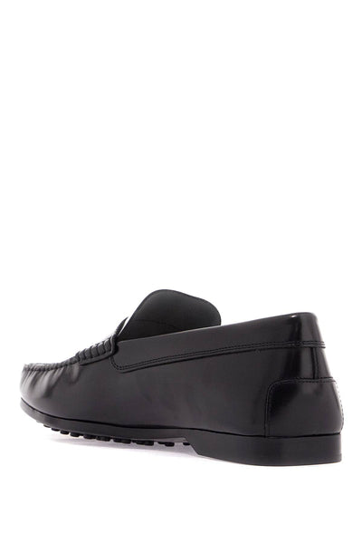 brushed leather loafers with penny detail XXM31L0IM20AKT NERO