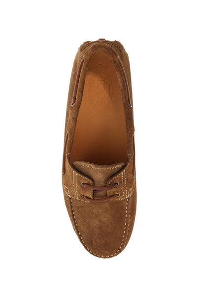 light walnut leather driving moccasin made in italy XXM52K05300RE0 NOCE CHIARO | Italystation.com