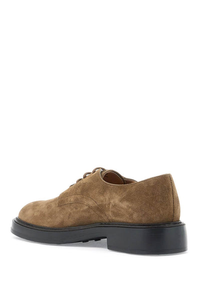 suede leather lace-up shoes XXM61K00C21RE0 CASTORO CHIARO