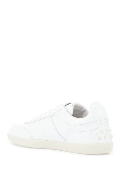 leather sneaker tabs with XXM68C0DP30OV7 BIANCO