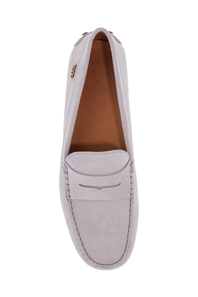 TOD'S light grey suede leather driving moccasin XXW22L00010RE0 L | Italystation.com - Shop Now at italystation.com