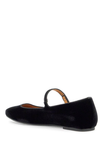 velvet ballet flats for XXW23L0IN42I19 NERO