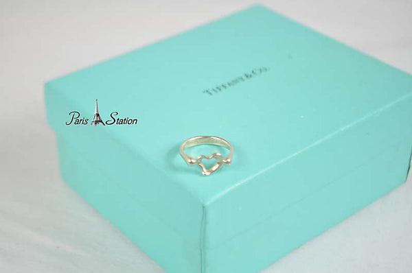 Tiffany & Co. Sterling Silver Heart Ring Size 3.5