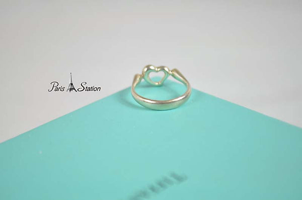 Tiffany & Co. Sterling Silver Heart Ring Size 3.5