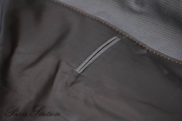 Louis Vuitton Grey Striped Men's Suit Size 56