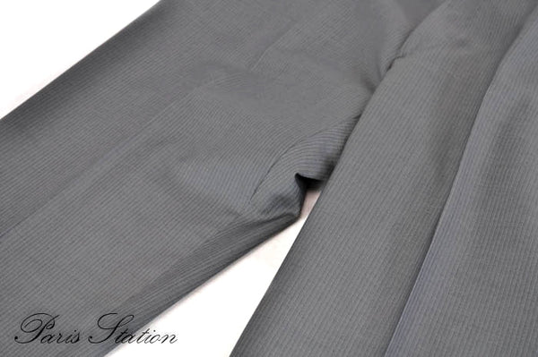 Authentic Louis Vuitton Grey Striped Men's Suit Size 56