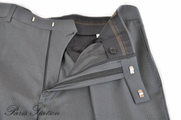 Louis Vuitton Grey Striped Men's Suit Size 56