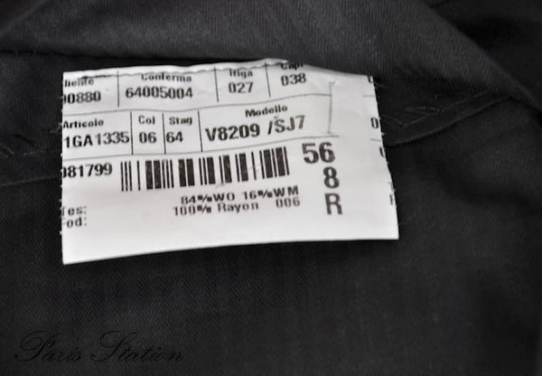 Louis Vuitton Grey Striped Men's Suit Size 56