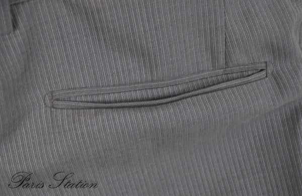 Louis Vuitton Grey Striped Men's Suit Size 56