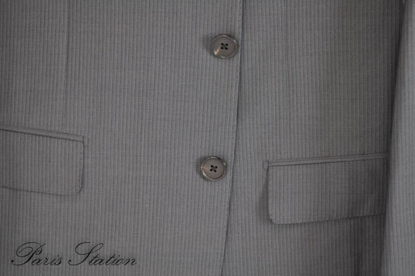 Louis Vuitton Grey Striped Men's Suit Size 56