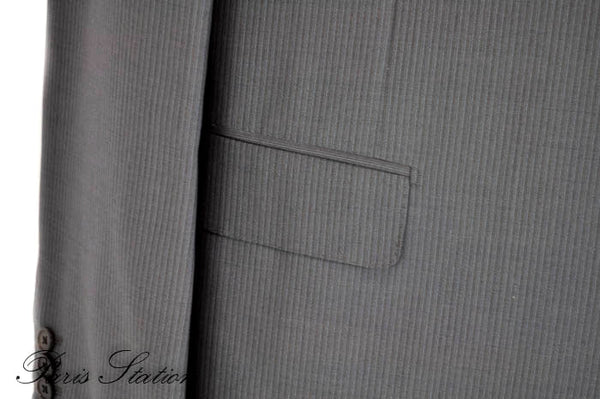 Authentic Louis Vuitton Grey Striped Men's Suit Size 56