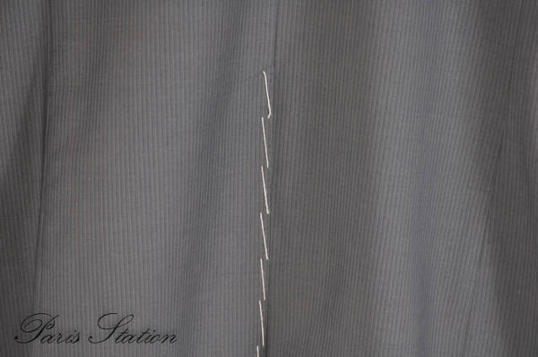 Authentic Louis Vuitton Grey Striped Men's Suit Size 56