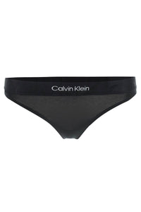 Calvin Klein內衣浮雕圖標Thong 000QF6992E黑色
