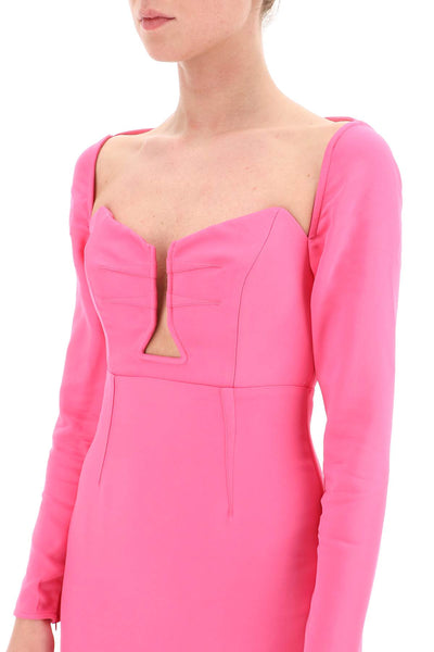 Roland mouret maxi pencil dress with cut outs 001X PINK