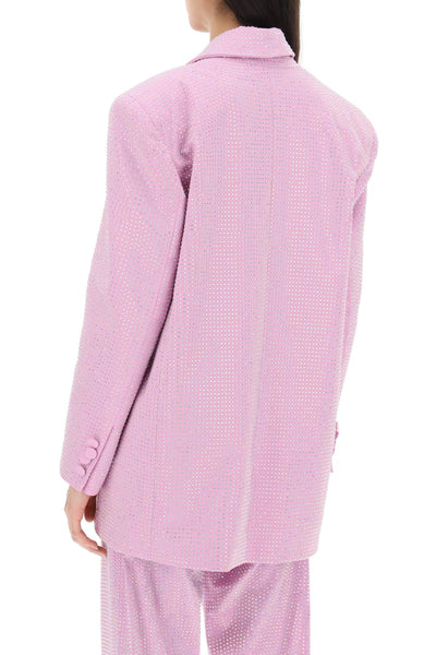 Giuseppe di morabito stretch cotton jacket with crystals 060JAC237 LILAC PINK