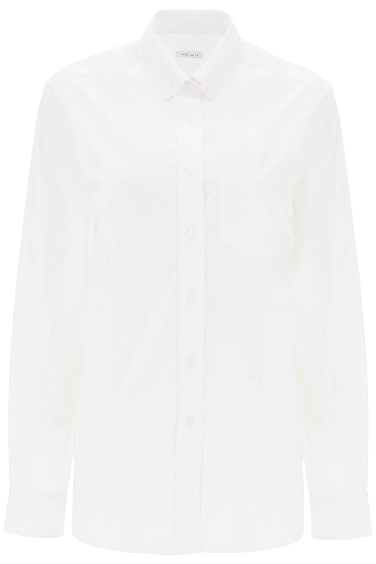 Saks potts william poplin shirt 06525 WHITE