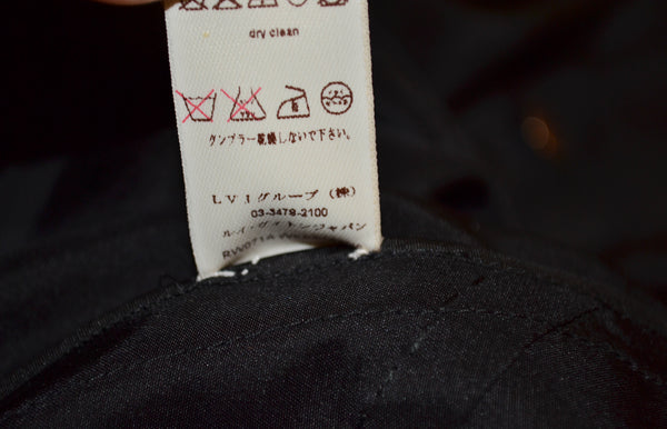 Louis Vuitton Black 100% Silk Capri Pants Size 34