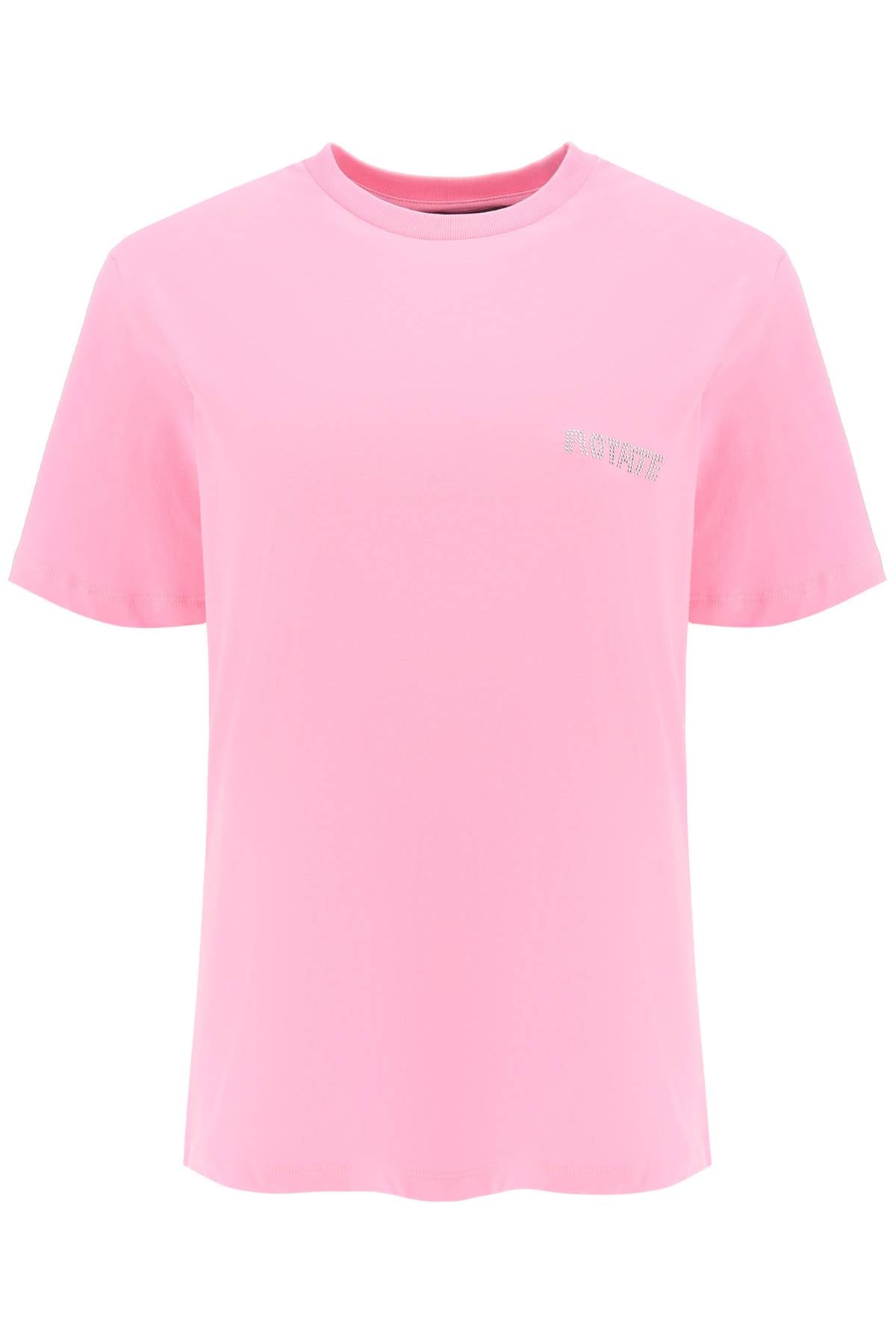 Rotate crystal cut-out t-shirt 100155224 BEGONIA PINK