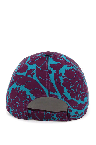 Versace 'barocco silhoutte' baseball cap 1001590 1A05010 TEAL PLUM