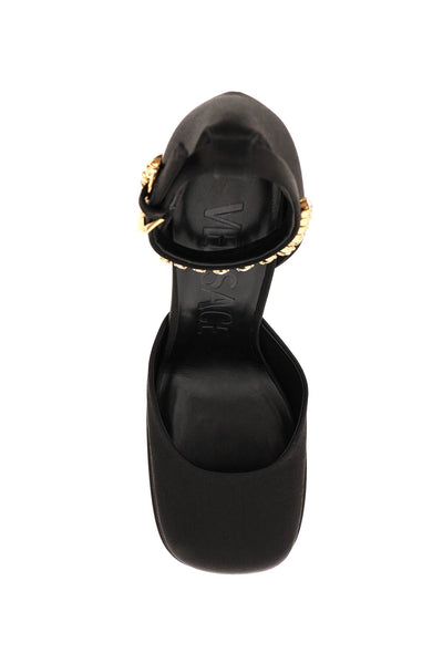 Versace medusa aevitas 雙平台高跟鞋 1002005 DRA67 黑色 VERSACE 金色
