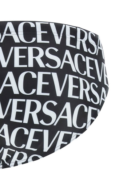 Versace versace allover swim briefs 1002515 1A05460 BLACK WHITE