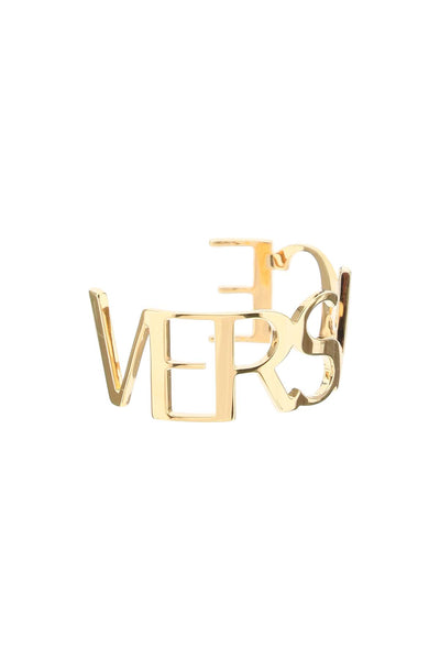 Versace stiff logoed bracelet 1002574 1A00620 VERSACE GOLD