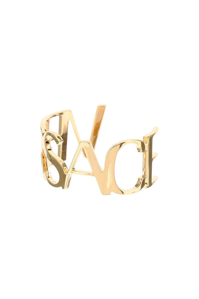 Versace stiff logoed bracelet 1002574 1A00620 VERSACE GOLD
