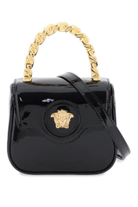 Versace patent leather 'la medusa' mini bag 1003016 1A02212 BLACK VERSACE GOLD
