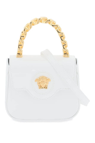 Versace patent leather 'la medusa' mini bag 1003016 1A02212 OPTICAL WHITE VERSACE GOL