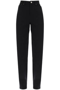 Rotate straight jeans with cristal fringes 100533100 BLACK