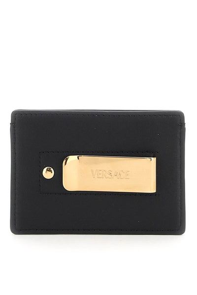 Versace leather medusa cardholder 1006195 1A03190 BLACK