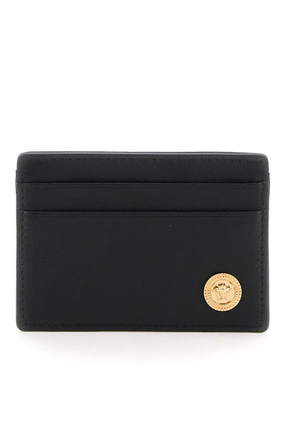 Versace leather medusa cardholder 1006195 1A03190 BLACK