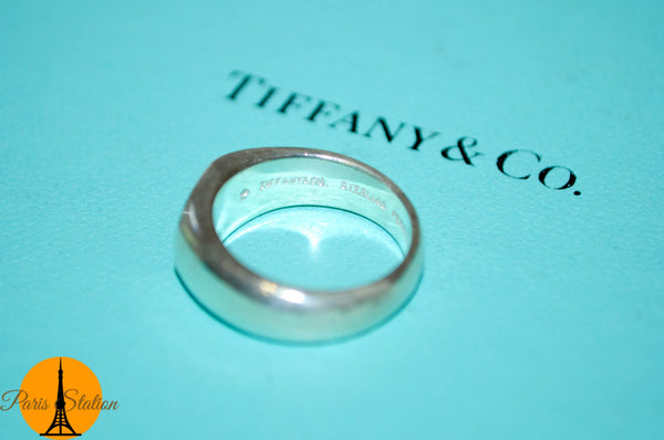 Tiffany & Co. Solid Heart Sterling Silver Ring 4.5