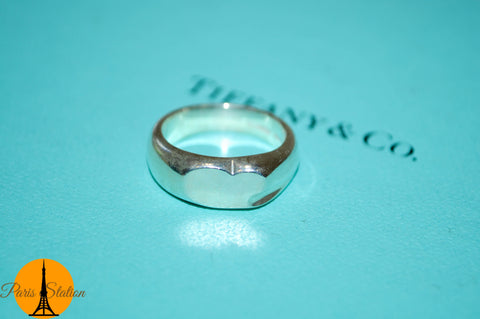 Tiffany＆Co。固體心臟純銀戒指4.5