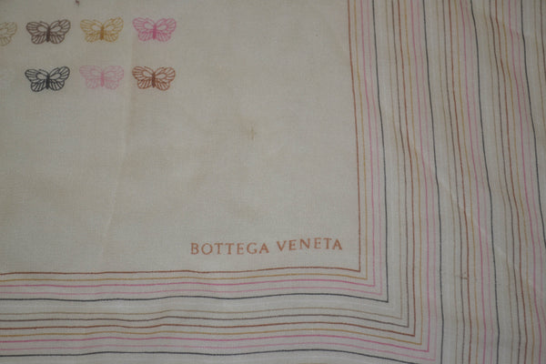 Bottega Veneta彩色蝴蝶100％真絲圍巾