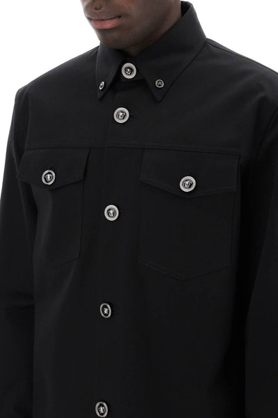 Versace「美杜莎棉斜紋罩衫 1008738 1A10683 黑色