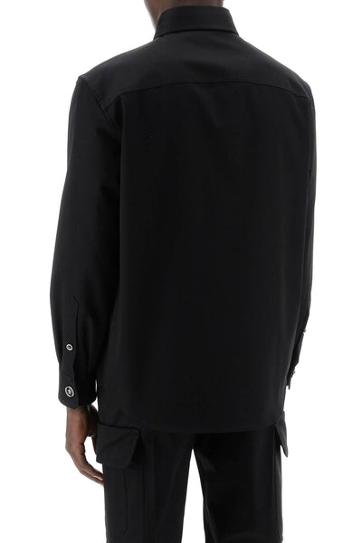 Versace「美杜莎棉斜紋罩衫 1008738 1A10683 黑色