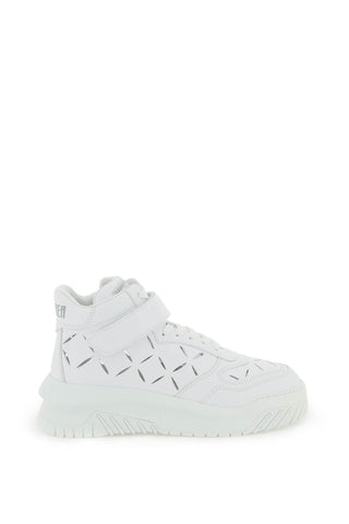 Versace 'odissea' sneakers with  cut-outs 1008964 1A06403 OPTICAL WHITE PALLADIUM