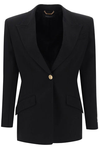 Versace single-breasted medusa jacket 1009095 1A00905 BLACK