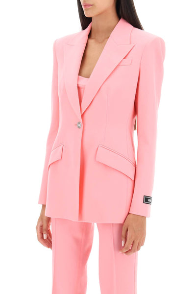 Versace single-breasted medusa jacket 1009095 1A08585 PASTEL PINK