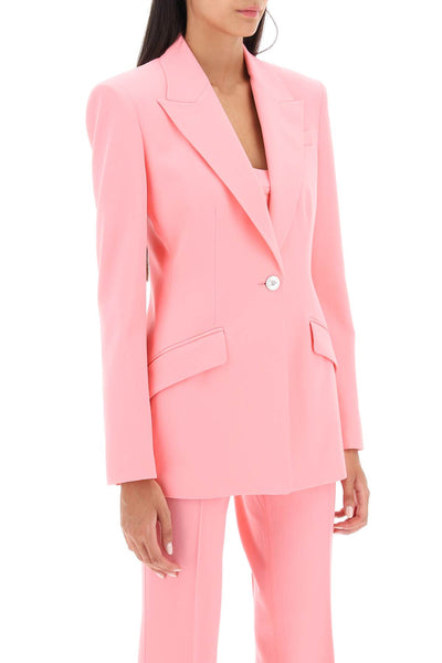 Versace single-breasted medusa jacket 1009095 1A08585 PASTEL PINK