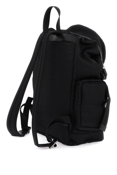 Versace versace allover neo nylon backpack 1009693 1A07040 BLACK