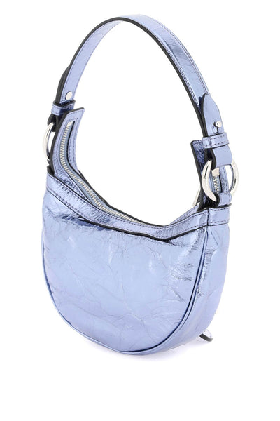Versace metallic leather 'repeat' mini hobo bag 1009819 1A08163 LAVANDER PALLADIUM