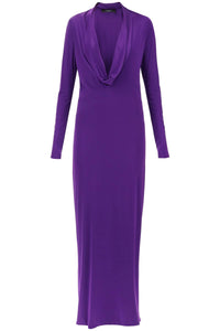 Versace cowl neck maxi dress 1010012 1A00572 BRIGHT DARK ORCHID