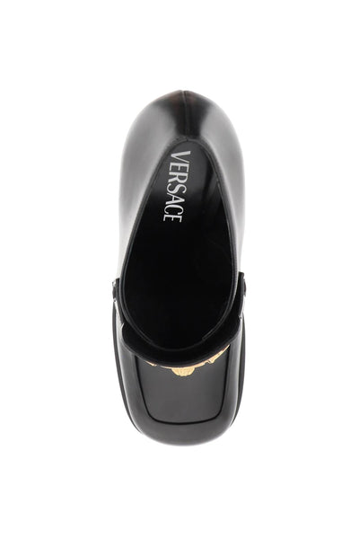 Versace '美杜莎 '95' 高跟鞋 1010175 DVT2P 黑色 VERSACE 金色