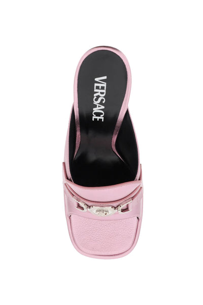 Versace 'medusa '95' 穆勒鞋 1010176 1A08164 淡粉色全新鈀金