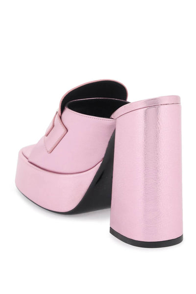 Versace 'medusa '95' 穆勒鞋 1010176 1A08164 淡粉色全新鈀金