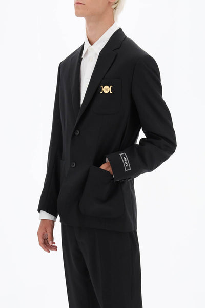 Versace 美杜莎 biggie 單排扣西裝外套 1010602 1A07454 黑色