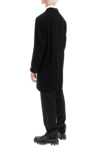 Versace 巴洛克單排扣大衣 1010606 1A07656 黑色